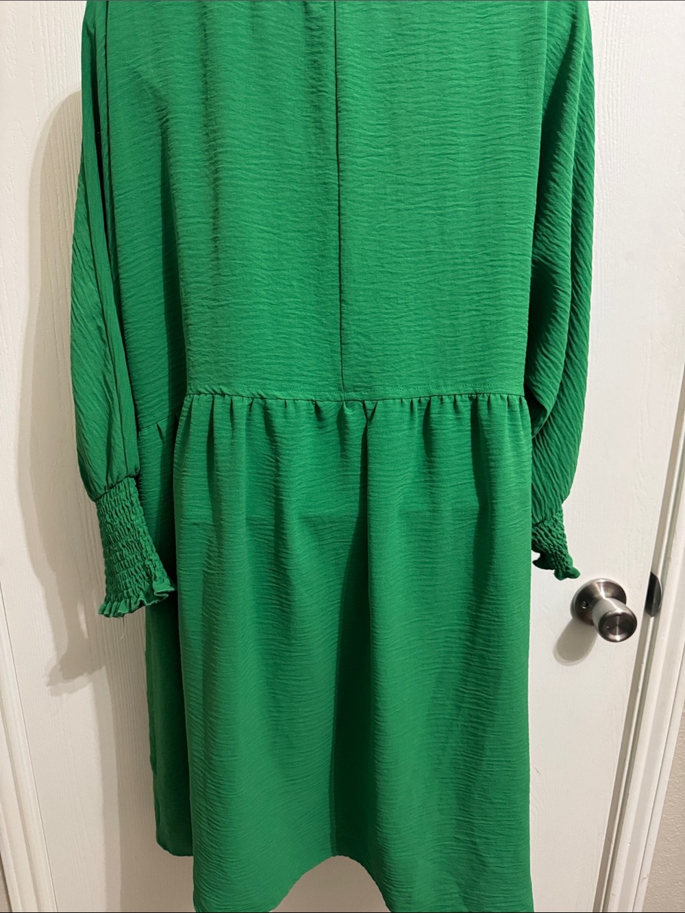 Dokotoo Tunic Dress Flowy Soft Babydoll Empire Waist Crew Neck Smocked Cuff XL - Picture 9 of 10